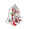 thumbnail image 4 of Black Adornos navideños 3d, colgantes de madera para colgar en el árbol de Navidad, decoración de estrella y campana, 4 Uds., 4 of 5