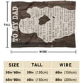 thumbnail image 6 of to My Dad Blanket Birthday Present for Daddy Husband Men Healing Throw from Daughter Printed Warm Living Room 50"x60", 6 of 6