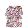 thumbnail image 2 of Hudson Baby Girls Mink with Faux Fur Lining Pool and Beach Robe Cover-ups, Pink Blue Pretty Floral, 12-18 Months, 2 of 2