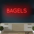 thumbnail image 3 of Craftnamesign Bagels Neon Light, Open Sign Wall Art, Bagels LED Light Wall Decor, 3 of 5