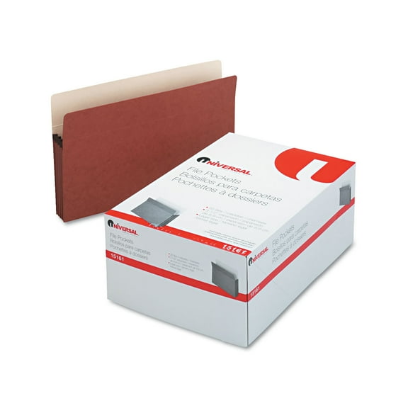 Redrope Expanding File Pockets, 3.5" Expansion, Legal Size, Redrope, 25/box | Bundle of 5 Boxes