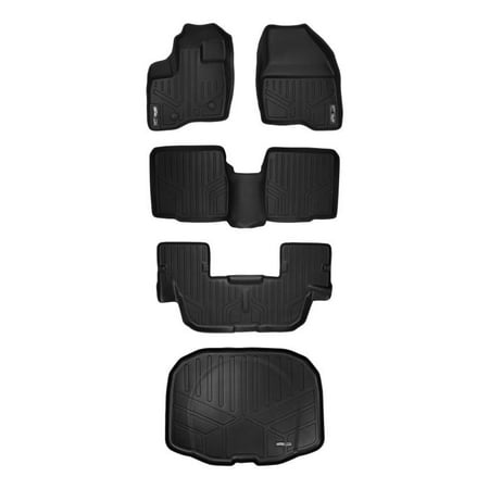 Ford Explorer Cargo Mat Maxliner 2011-2014 Ford Explorer 3 Row Set Floor Mats Maxtray Cargo Liner Without 2nd Row Center Console Black A0082/B0082/C0082/E0082 ()