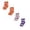 Pink 1PCS & Purple 1PCS & Orange2 1PCS & Orange3 1PCS, variant on jiaxiM 3 Pairs Fall Socks, Plush Socks, Festive Halloween Mid‑Calf Hosiery, Thick Fluffy Material, Elastic Fit, Comfort House Socks For Relaxing At Home