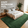 thumbnail image 4 of HOISUN 5x8 ft Soft Shag Area Rug for Bedroom Living Room, Fluffy Plush Non-Slip Carpet, Leaf Green, 4 of 10