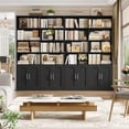 thumbnail image 5 of Homfa 73″ Tall Bookcases with Doors, 8 Cubes 6-Tier Double Row Bookshelf, Black Bookcase for Living Room Home Office, 5 of 7