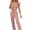 Pink, variant on Xunmmm Womens Pajamas Set Lace Straps Tank Top and Long Pants Ribbed Loungewear Sleepwear Home Clothes