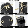 thumbnail image 4 of DIY Leather Shoulder Bag Making Kit DIY PU Leather Crossbody Bucket Bag Sewing Materials Women Handmade Handbag Purse Making 3.94×4.33Inch Black, 4 of 9