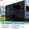 YEOPGYEON RV Awning Side Sun Shade Screen (9'X7' Black Mesh) Camper