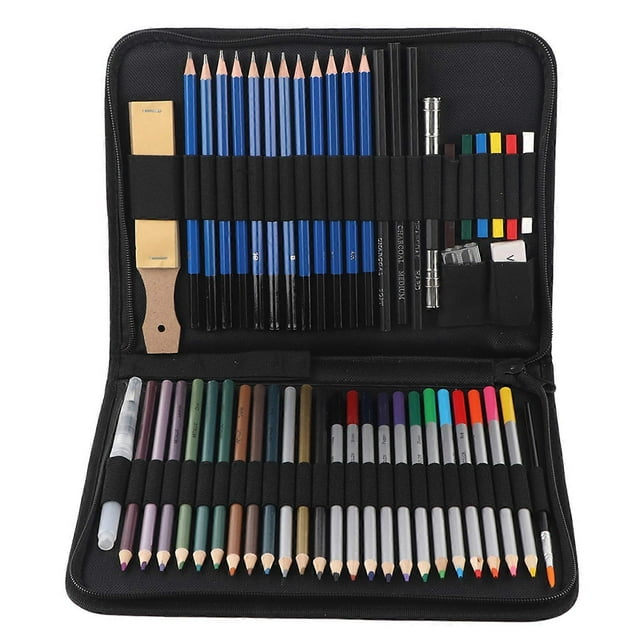 Ensemble de 51 crayons de couleur professionnels pour dessin et croquis