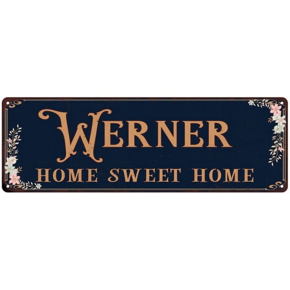 WERNER Home Sweet Home Victorian Look 6x18 Metal Sign 106180046597