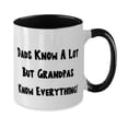 thumbnail image 2 of Appreciation Grandpa Two Tone 11oz Mug, Dads Know A Lot But Grandpas Know!, Inappropriate Cup For Granddaddy From Grandson, Cool grandpa gifts, Unique grandpa gifts, Best grandpa gifts, Great grandpa, 2 of 2