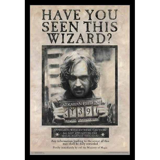 Harry Potter Wanted Sirius Black Laminated & Framed Poster Print (22