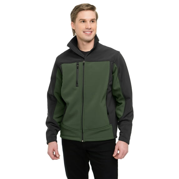 Tri-Mountain Wholesale Rockford 6825 Bonded Soft Shell Jacket, 3X-Large, Ivy/Charcoal