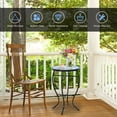 thumbnail image 4 of Costway Mosaïque Table d'Appoint Table d'Appoint Bistro Ronde Balcon Bleu Marine, 4 of 10