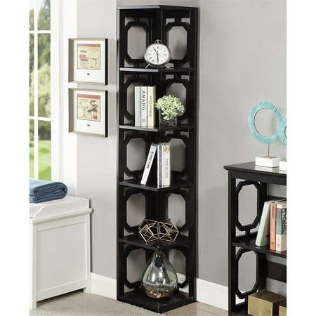 Scranton Co 5 Shelf Corner Bookcase In Black Walmart Com