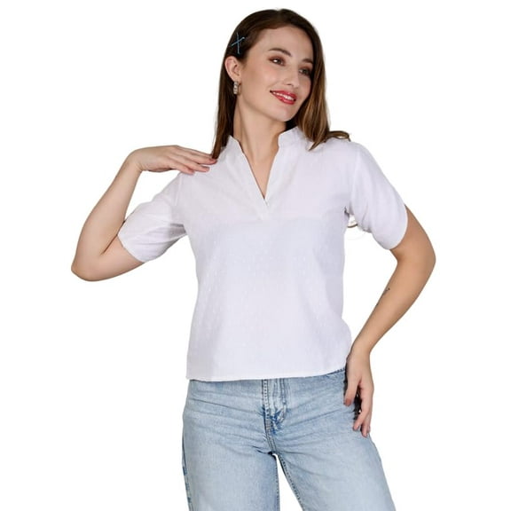 NEUDIS Veck Neck Top for Women