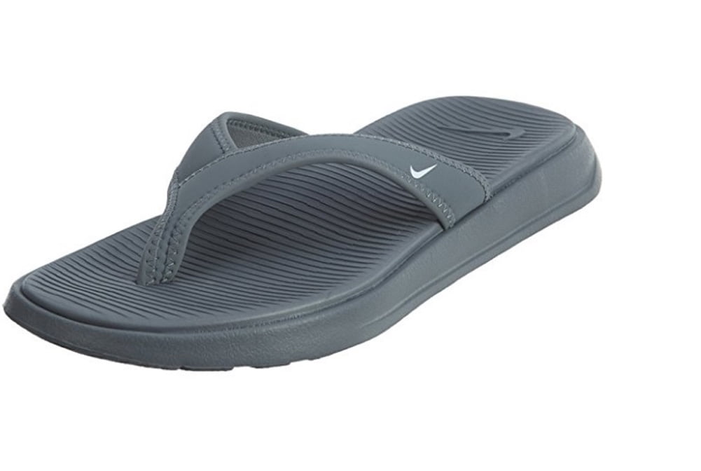 Nike Mens Ultra Celso Thong Sandal 882691 Grey/White, 12 D(M) -