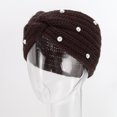 thumbnail image 4 of Unique Bargains 1 Pc Fashion Headband Pearl Pattern Coffee Color, 4 of 5