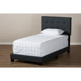 thumbnail image 7 of Baxton Studio Brookfield Modern and Contemporary Charcoal Gray Fabric Twin Size Bed, 7 of 7