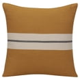 thumbnail image 3 of 20" X 20" Yellow Striped Cotton Zippered Pillow, 3 of 5
