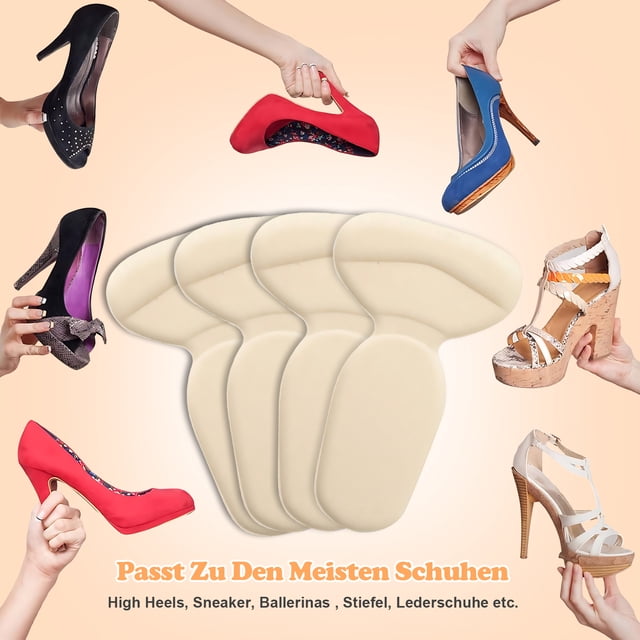 Sonducket Protectores de talón ajustables de gel de sílice para zapatos grandes, alivio de presión y cómodos, fáciles de limpiar Accesorios de calzado color de piel