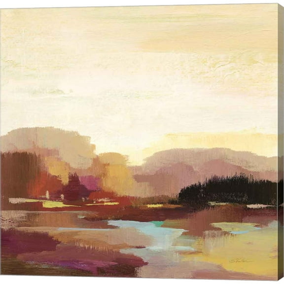 Great Art Now Maroon Landscape by Silvia Vassileva, Canvas Wall Art, 20W x 20H