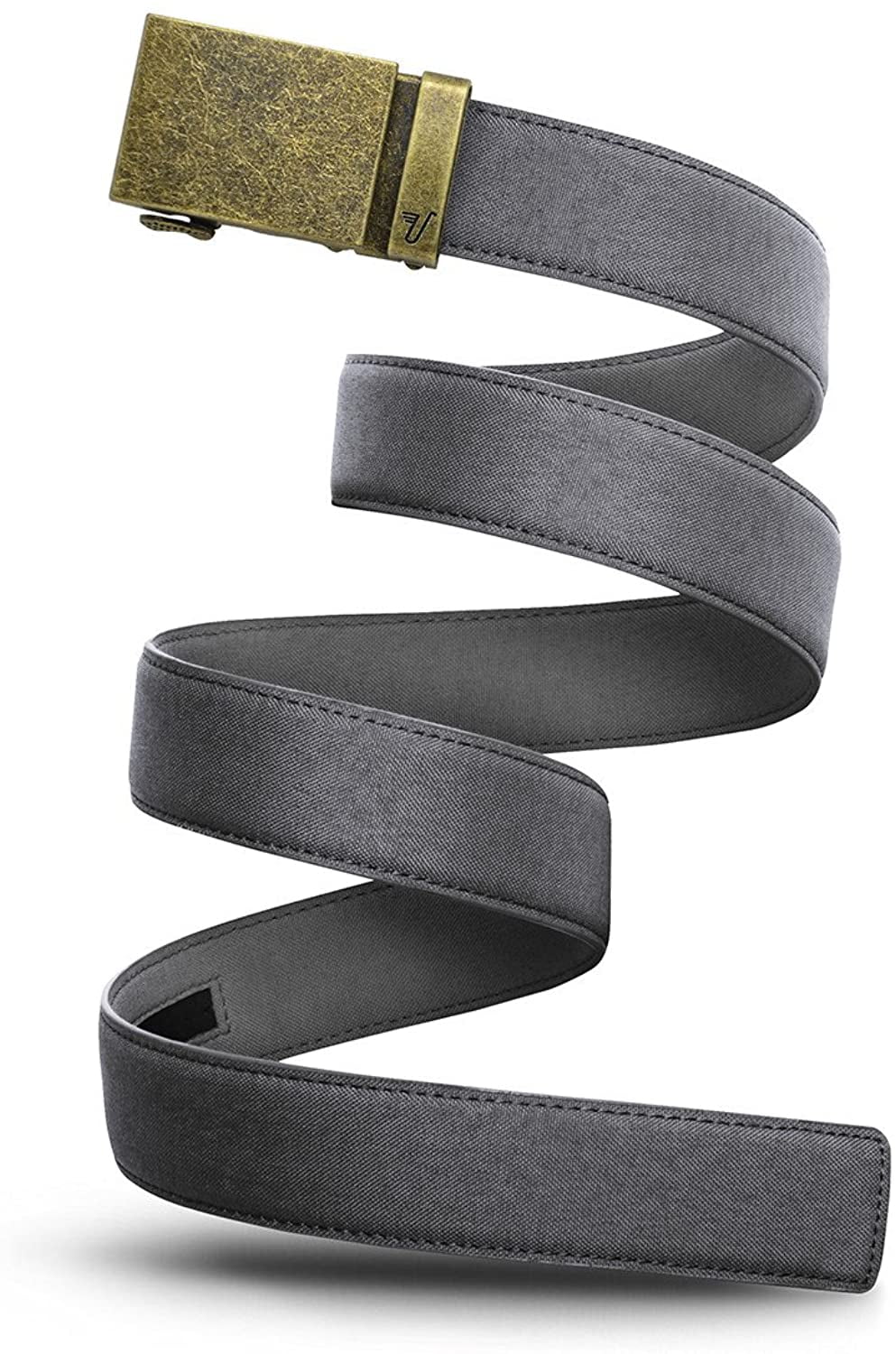 Mission Belt Men's Ratchet Belt 40mm Bronze Buckle/Stone Gray Canvas