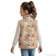thumbnail image 4 of Psesaysky Warm Kid Outerwear Vest for Fall Winter, Polyester Soft Kids Zip Up Vest, Cartoon Capybara & Dessert Pattern, 4 of 9