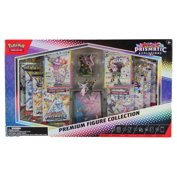 Pokemon TCG: Scarlet & Violet - Prismatic Evolutions Premium Figure Collection Box!