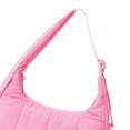 thumbnail image 3 of Bolso Mano Hombro Puffer Crescent Bag para Mujer Acolchado (Rosa) Rojo, 3 of 8