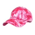 thumbnail image 2 of Tittly Baseball Cap Trucker Hat Hat Baseball Men Tie-dyed Sun Fashion Unisex Hip Hat Hop Cap Adjustable Women Baseball Caps Womens Baseball Caps Hats for Women Red One Size, 2 of 3