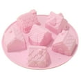 thumbnail image 1 of POINTERTECK Cake Mold 6 Cavity Multi-purpose Non-stick Cold Heat Resistant Reusable Decorative Food Grade 3D Christmas House Silicone Bread Mold Kitchen Gadgets, 1 of 7