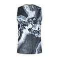 thumbnail image 4 of Wavsuf Men's Print Tank Top Casual Sleeveless Sports Crew Neck Dark Gray T-shirt Tank Size XL, 4 of 4