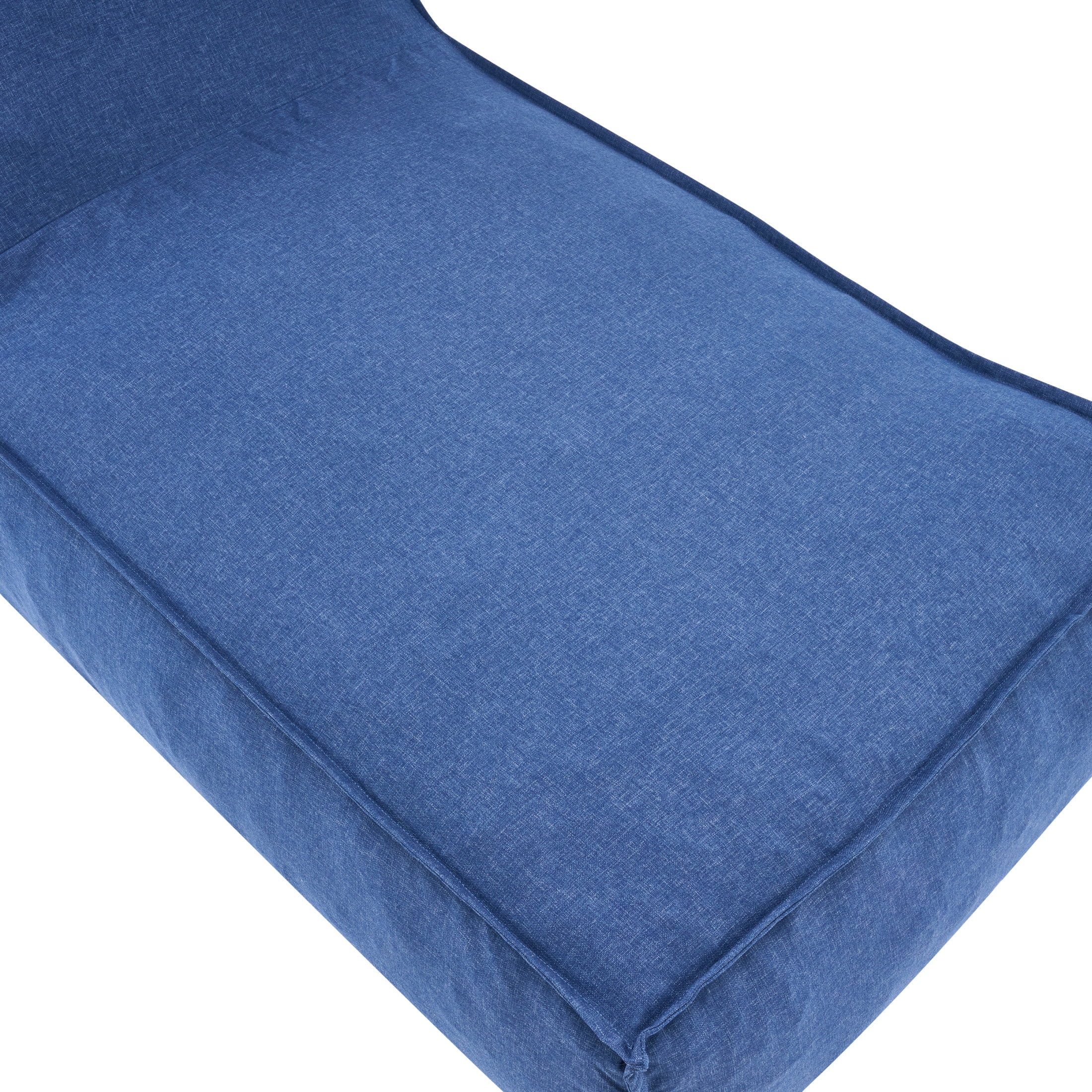 Christopher Knight Home 61" Outdoor Bean Bag Lounge Chair, Plush Foam Filled, Patio Garden Seating, Navy Blue