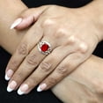 thumbnail image 5 of Ruby Simulated Women Jewelry 925 Sterling Silver Ring, 5 of 9
