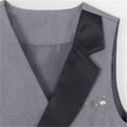 thumbnail image 5 of Tiijoy Newborn Boys Formal Tuxedo Suit Long Sleeve Shirt Vest Pants Bow-Tie Outfits, Sizes 6-12M, 5 of 7