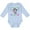AE-Light Blue, variant on Panama City Beach Florida Cute Swimming Manatee Boys or Girls Long Sleeve Baby Bodysuit