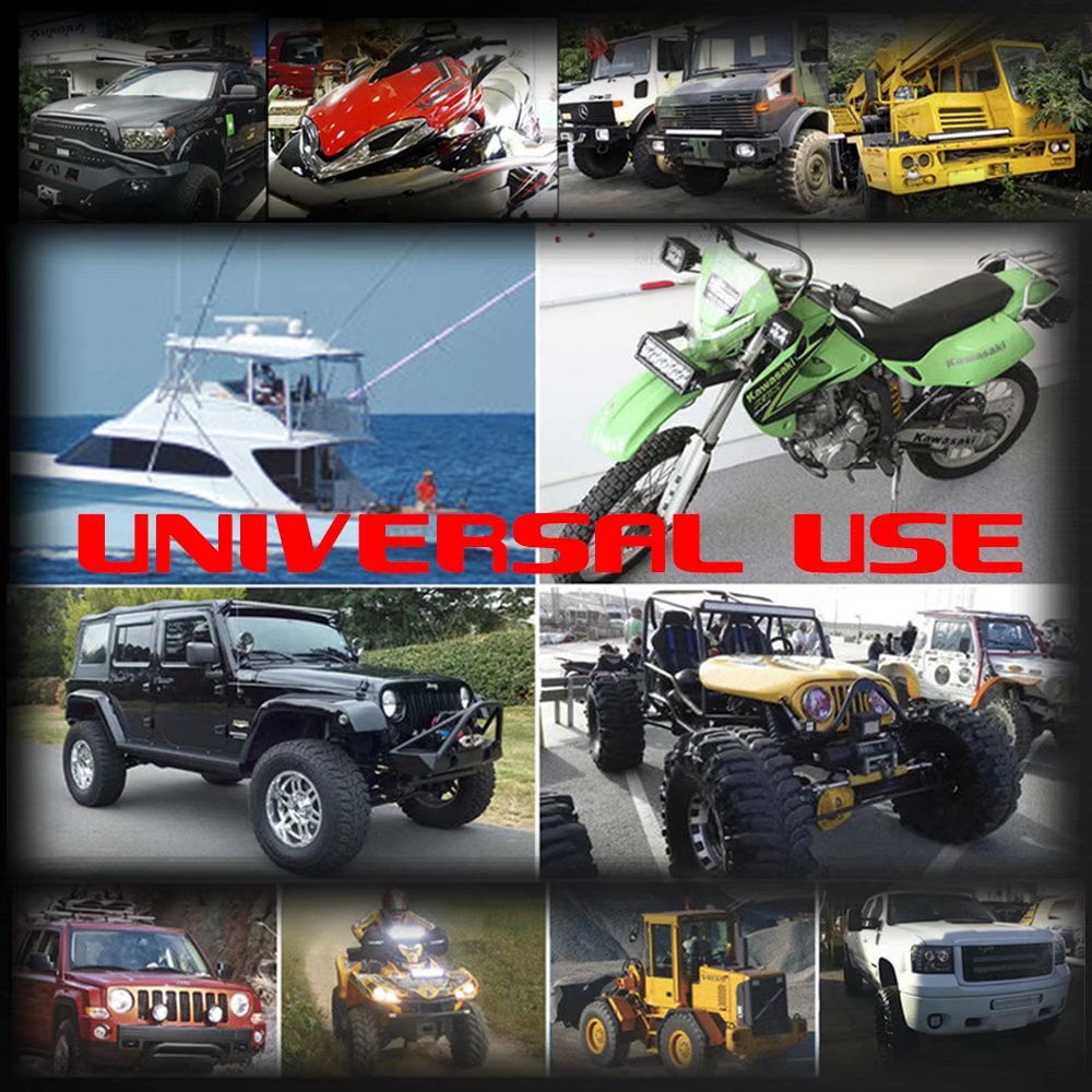 4 Pods LED Rock Lights, Ampper Waterproof LED Neon Underglow Light for Car Truck ATV UTV SUV Offroad Boat Underbody Glow Trail Rig Lamp (White)