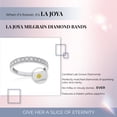 thumbnail image 3 of La Joya Women's  Diamond Band | 10k White Gold 1/3 CTW Lab Created Milgrain Wedding Rings | Size 5, 3 of 6