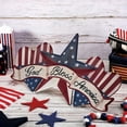 thumbnail image 6 of Patriotic Wooden Door Sign - 4th of July & Memorial Day Decor, Red White Blue American Flag Wreath Door Hanger, Welcome Sign for Front Porch, Wall & Outdoor Independence Day Home Decorations, 6 of 7