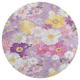thumbnail image 3 of Floral Colorful Flower Floral Medallion Round Rug - Small Round Area Rug, Soft Non-Slip Machine Washable Bedroom Mat Indoor Accent Entry Carpet for Office Desk Dorm Hallway, 3 of 6