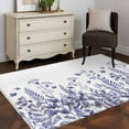 thumbnail image 3 of 3'x5' Rug for Living Room Bedroom, Purple Spring Floral Washable Area Rugs Non-Slip Carpet Mats, Watercolor Elegant Pastoral Flowers Indoor Low Pile Area Rug Runner for Kitchen, Mudroom, 3 of 8