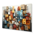 thumbnail image 2 of Designart "Cityscape Bluiding Geometric composition I" City Metal Wall Art, 2 of 5