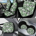thumbnail image 2 of Garronmavis Green Hibiscus Rose Car Seat Covers Full Set with Cars Headrest Protectors+Lanyards Key Ring+Auto Cup Coaster+Handbrake Gear+Shift Knob Cover Driver Seat Cover with Backrest, 2 of 7