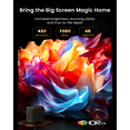 thumbnail image 4 of WEMAX Smart Projector 4K Support, Licensed Google TV, MEMC & HDR10 & Dolby Audio, Smart Screen Alignment, 500 ISO WiFi Bluetooth Outdoor Movie Projector, 4 of 11
