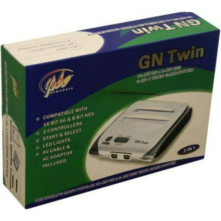 GN Twin 2 in 1 Video Game System Plays 16 Bit Sega Genesis Games and 8 Bit Nintendo NES Games - (Best Nintendo 8 Bit Games)