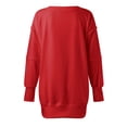 thumbnail image 5 of eczipvz Womens Oversized Crewneck Sweatshirts Hoodies Fall Outfits Fashion Teen Girls Y30k Winter Clothes Red,S, 5 of 5