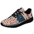 thumbnail image 2 of Camping American Flag Us Shoes Women's Fashion Sneakers Tennis Running Shoes for Men Women Black Size 4, 2 of 7