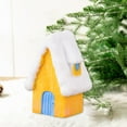 thumbnail image 4 of Beautynvta Christmas Plastic House Figurines, Miniature Christmas Tabletop Ornaments House Statue House Model for Christmas Holiday Party Decor, 1" x 1" x 1.7", Yellow, 4 of 8