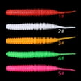 thumbnail image 3 of 50Pcs/Box 6cm/1g Realistic Worm Lures Lightweight TPR Rubber Needle Tail Fishing Bait for Fishing, 3 of 7